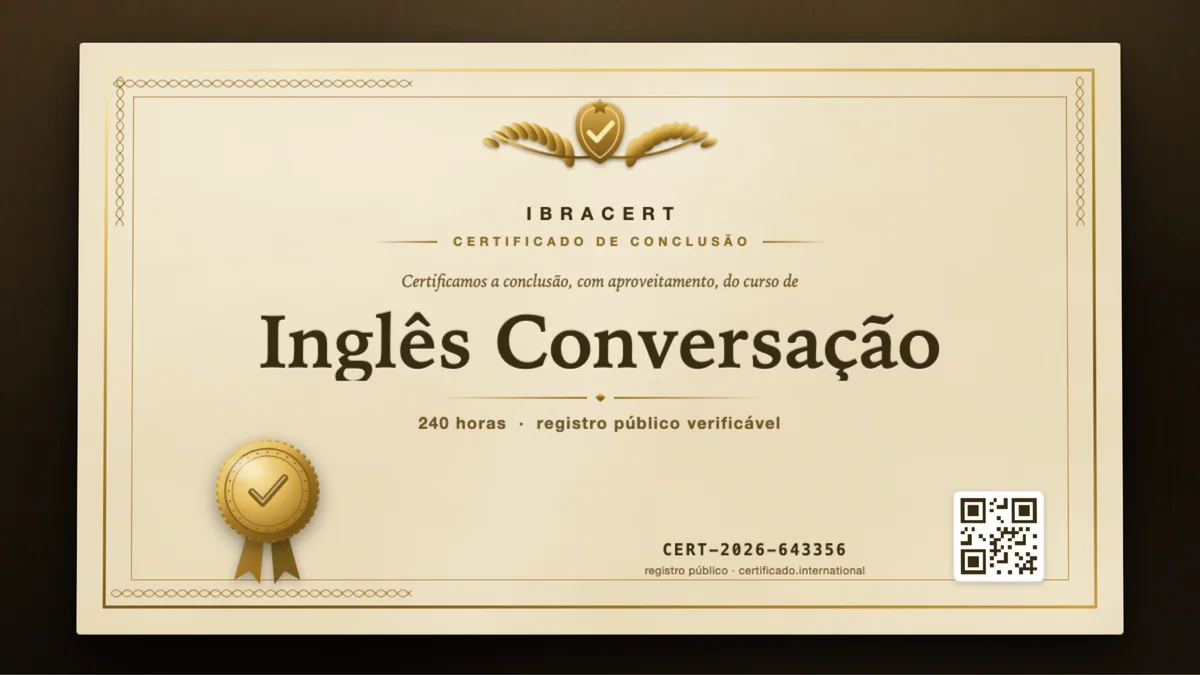 Capa do curso Inglês Conversação