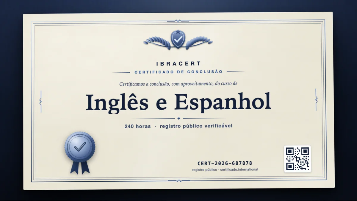 Capa do curso Inglês e Espanhol
