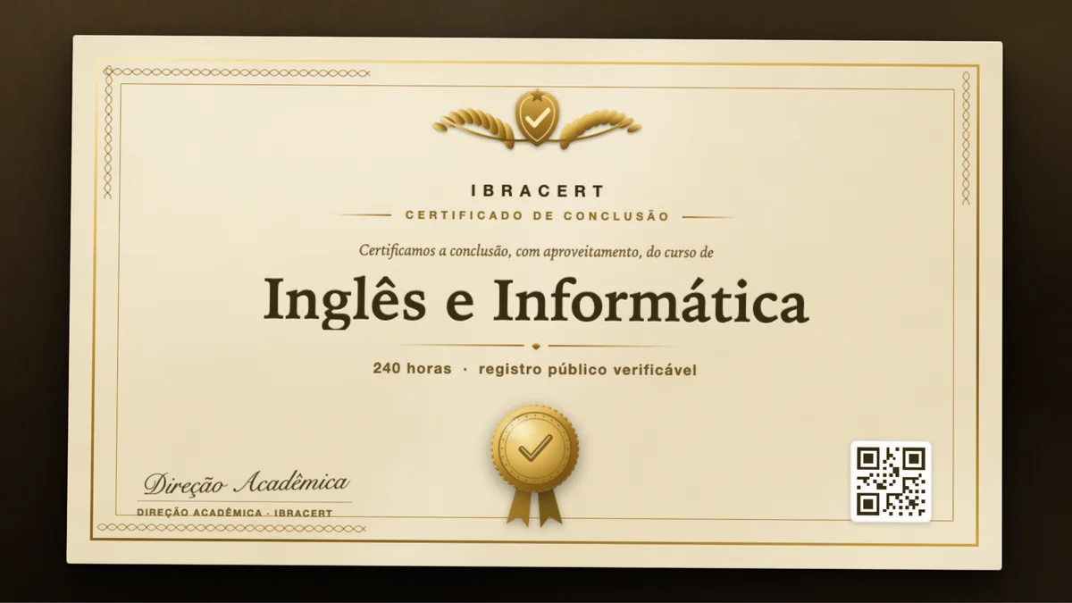 Capa do curso Inglês e Informática