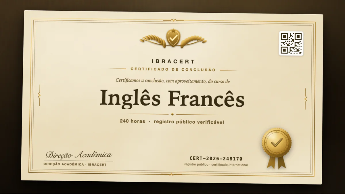 Capa do curso Inglês Francês