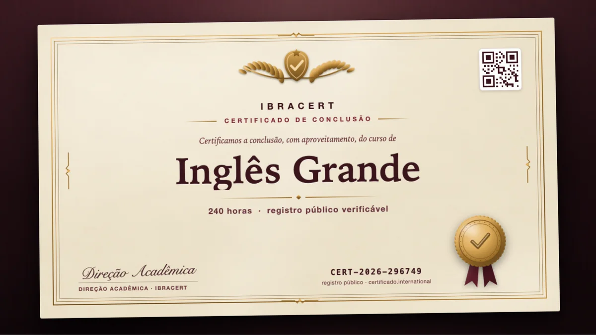 Capa do curso Inglês Grande