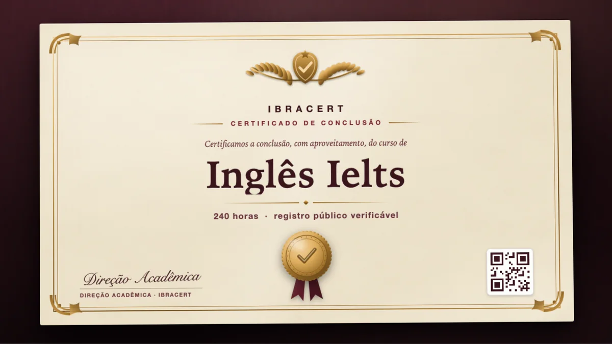 Capa do curso Inglês Ielts