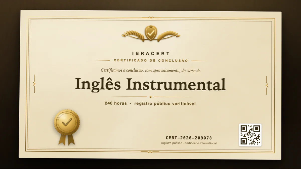 Capa do curso Inglês Instrumental