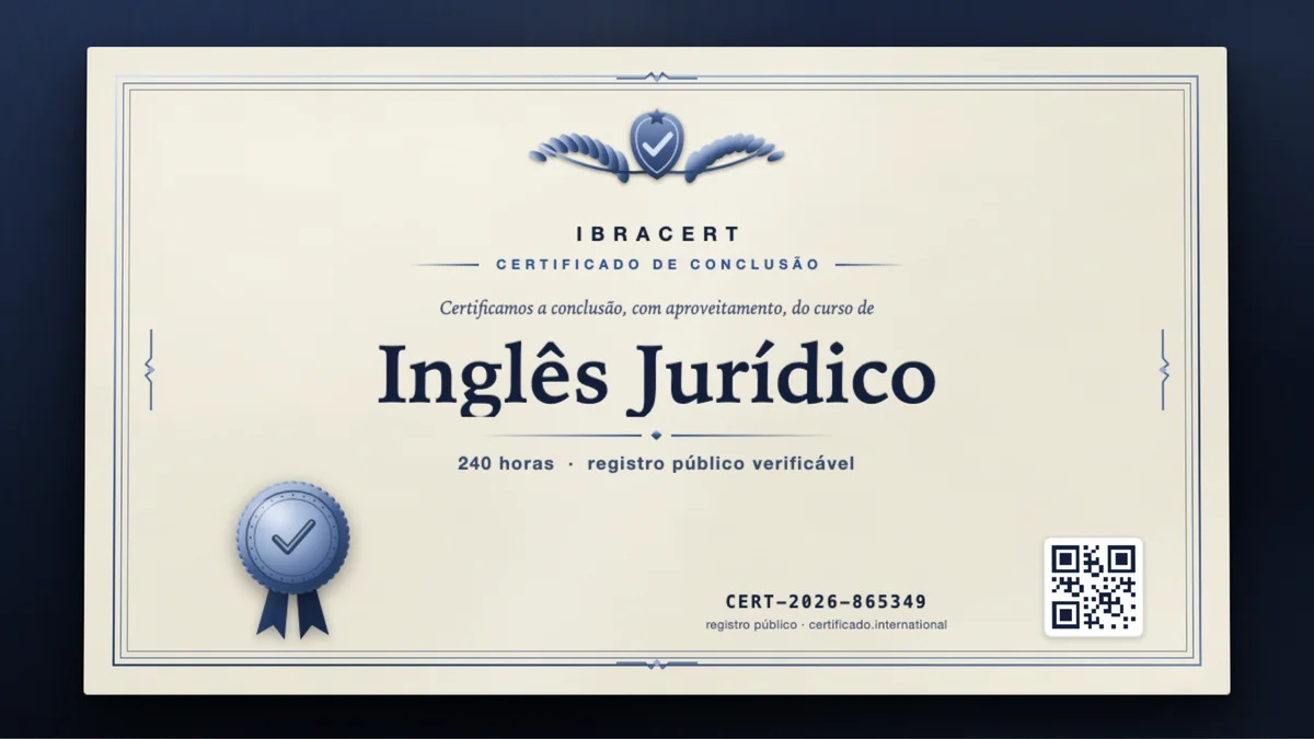 Capa do curso Inglês Jurídico