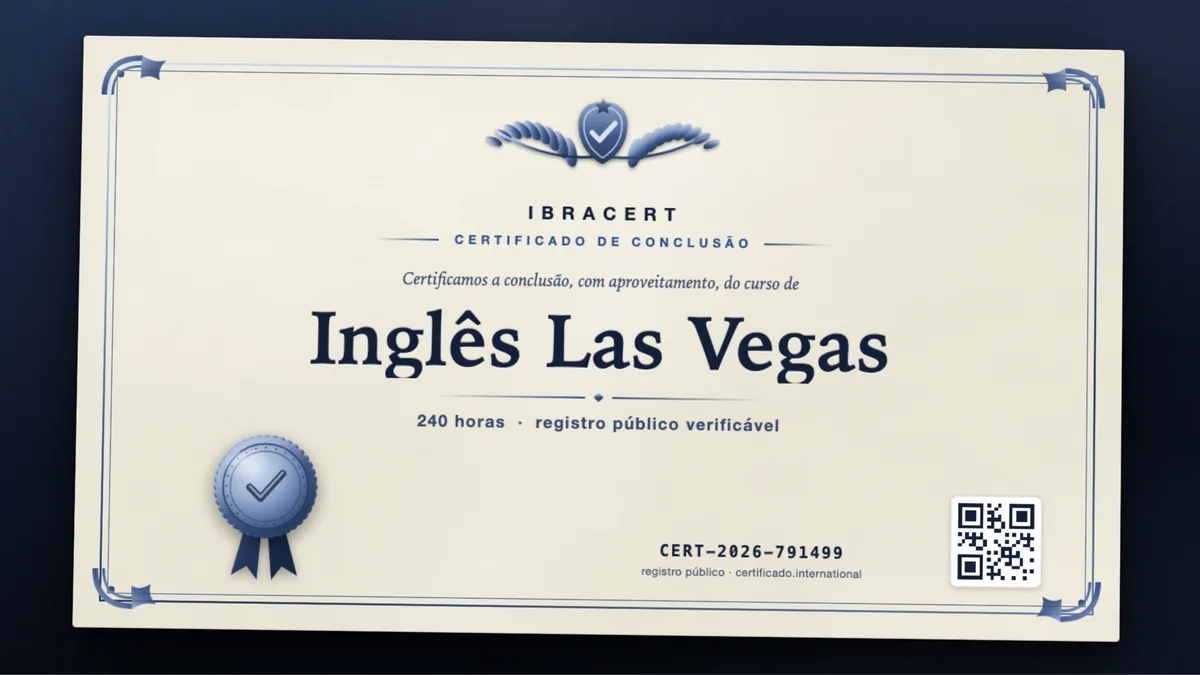 Capa do curso Inglês Las Vegas