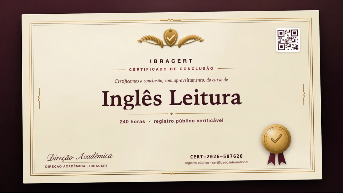 Capa do curso Inglês Leitura