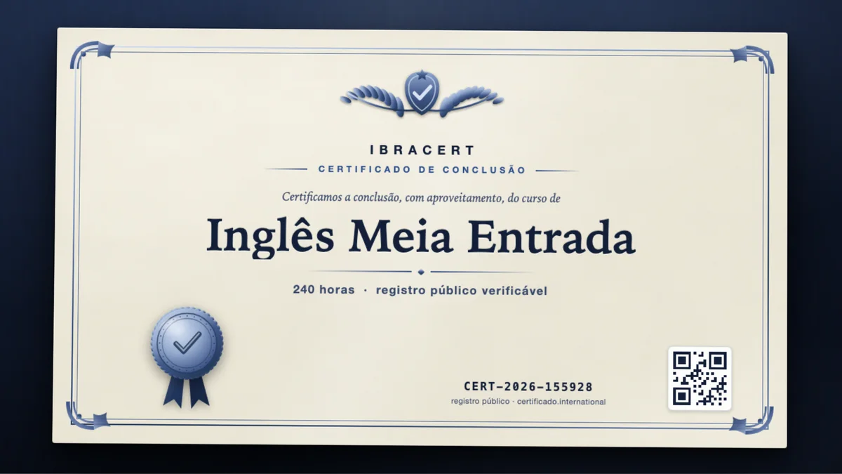 Capa do curso Inglês Meia Entrada