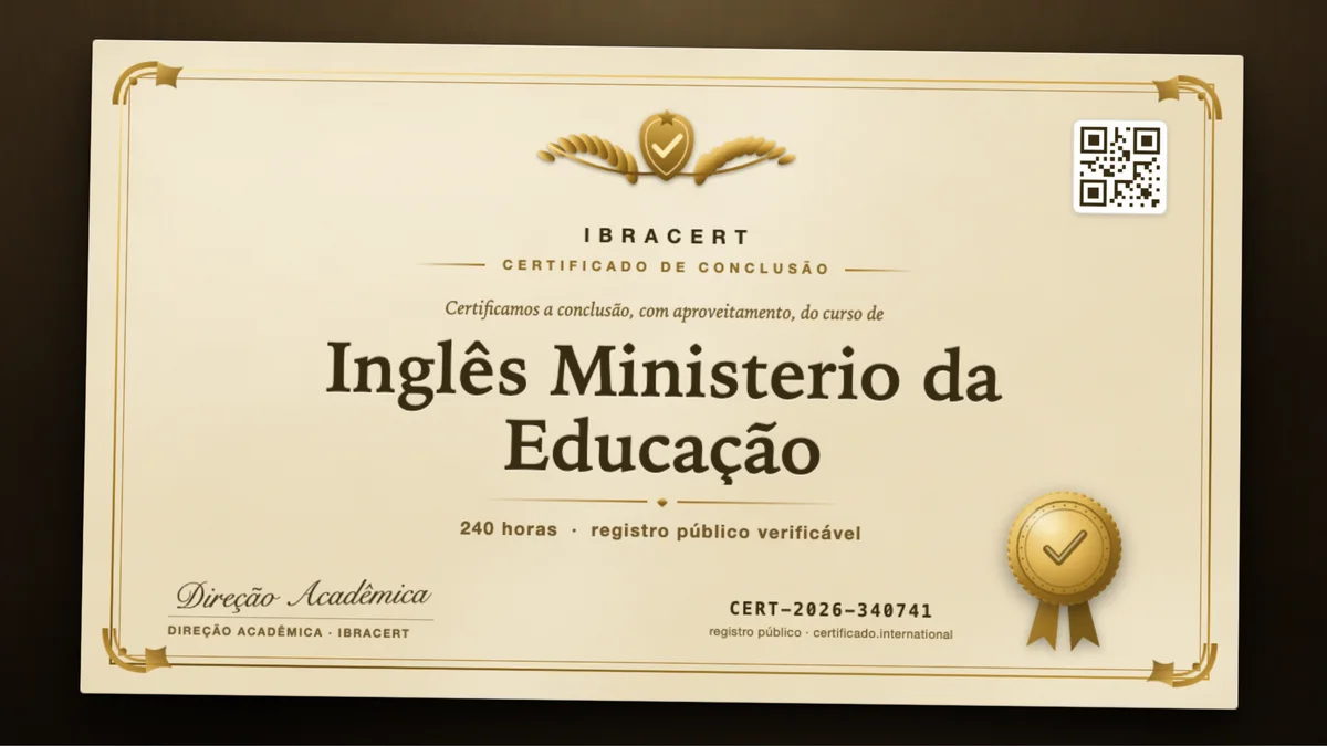 Capa do curso Inglês Ministerio da Educação