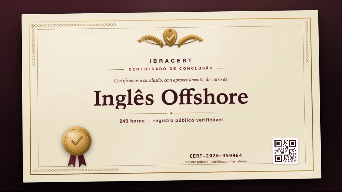 Capa do curso Inglês Offshore