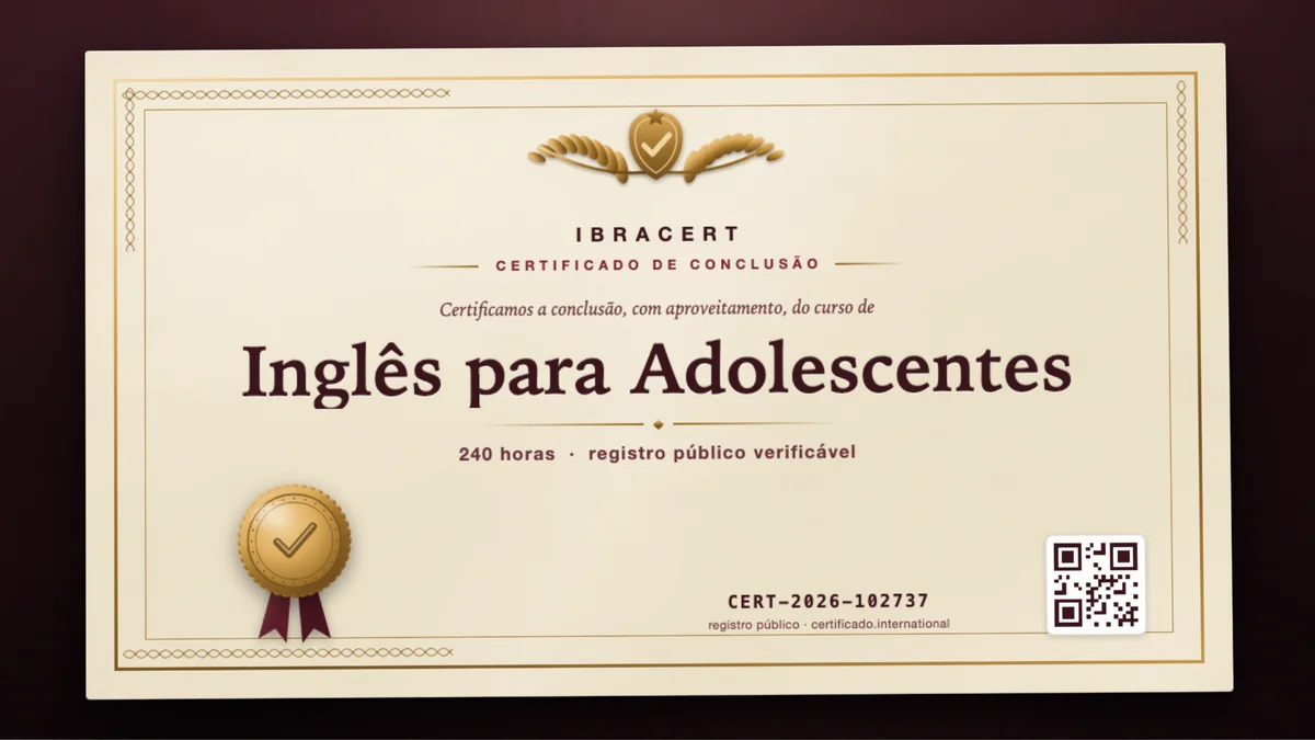 Capa do curso Inglês para Adolescentes