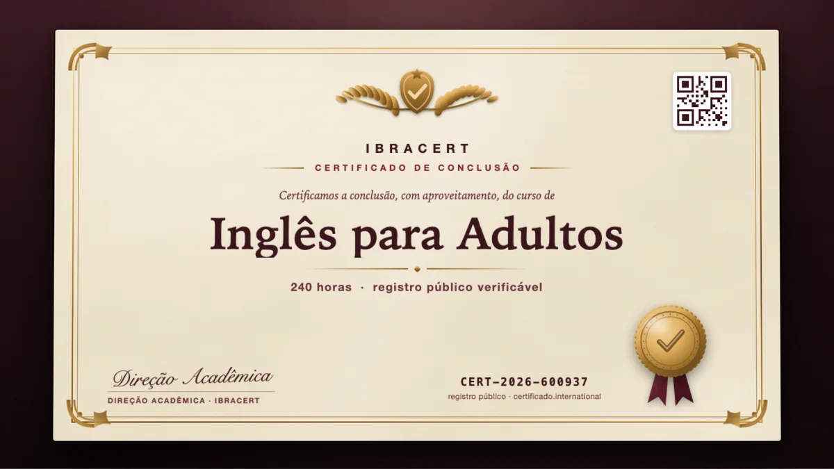 Capa do curso Inglês para Adultos