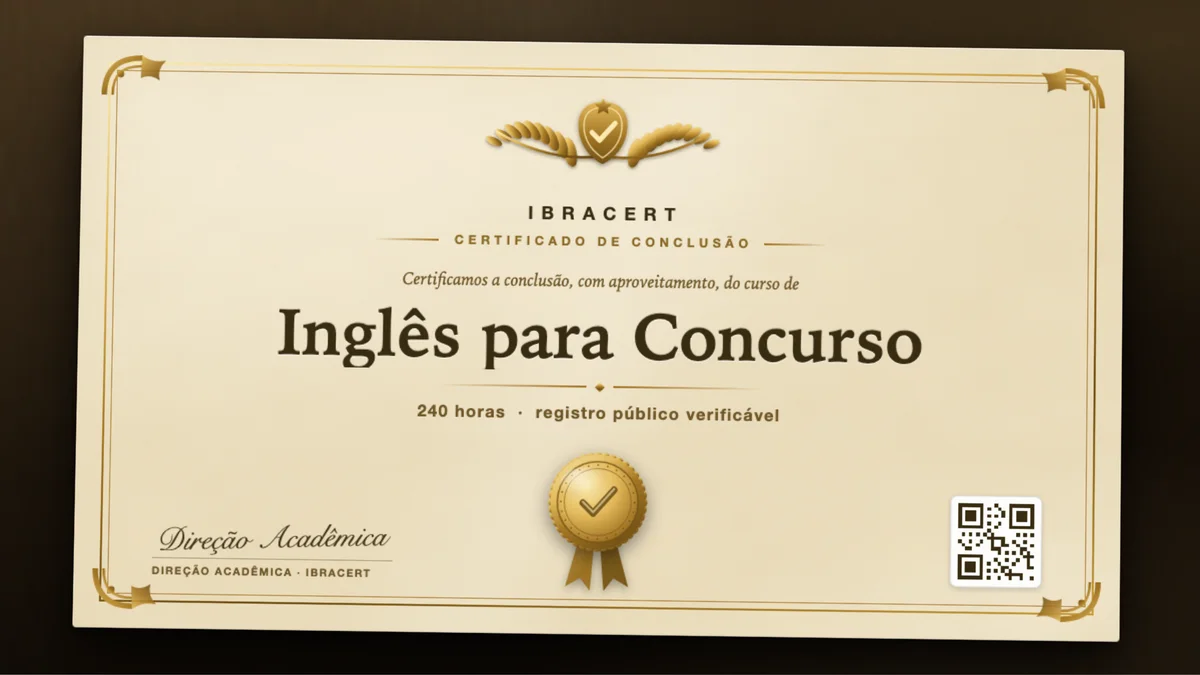 Capa do curso Inglês para Concurso