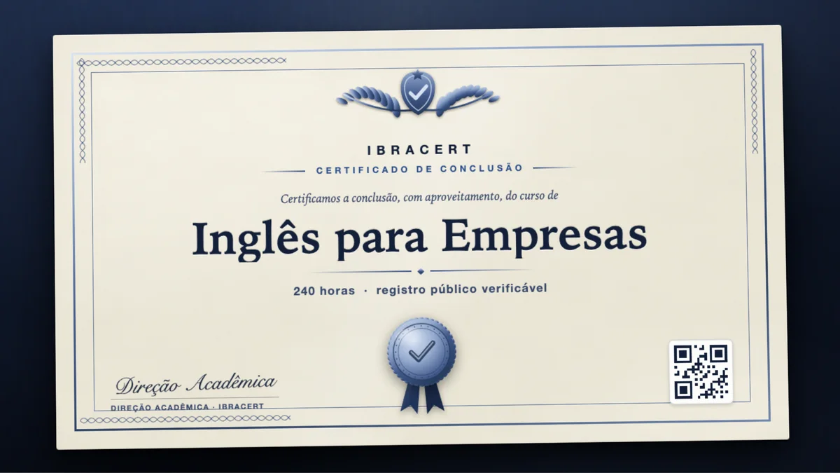 Capa do curso Inglês para Empresas