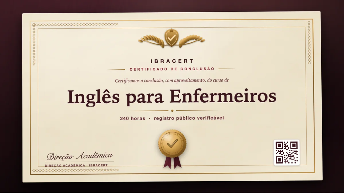 Capa do curso Inglês para Enfermeiros
