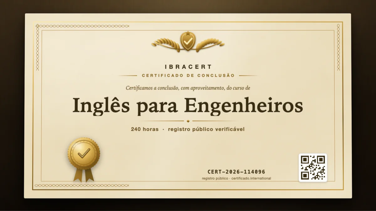 Capa do curso Inglês para Engenheiros