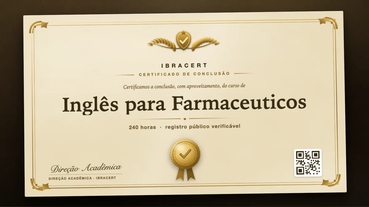Capa do curso Inglês para Farmaceuticos