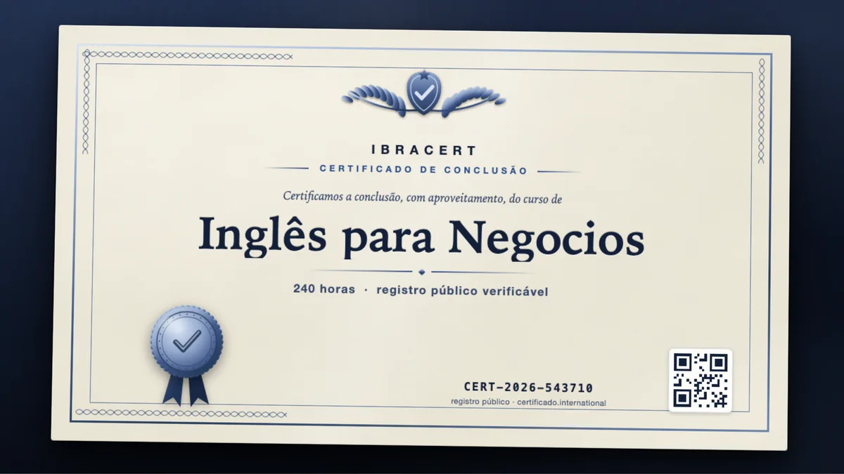 Capa do curso Inglês para Negocios
