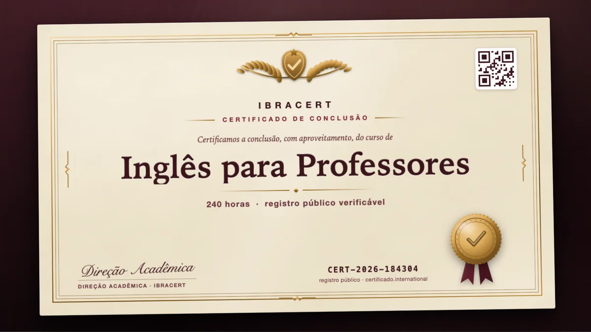 Capa do curso Inglês para Professores