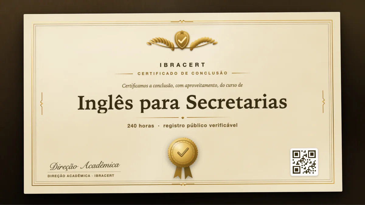 Capa do curso Inglês para Secretarias
