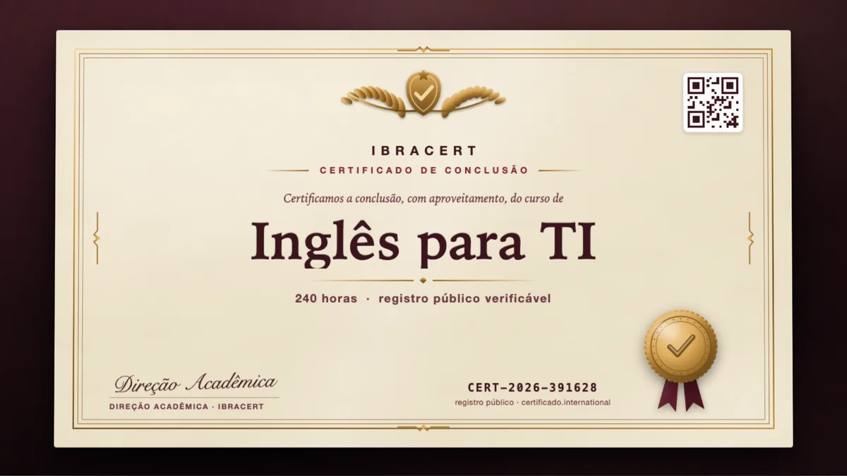 Capa do curso Inglês para TI