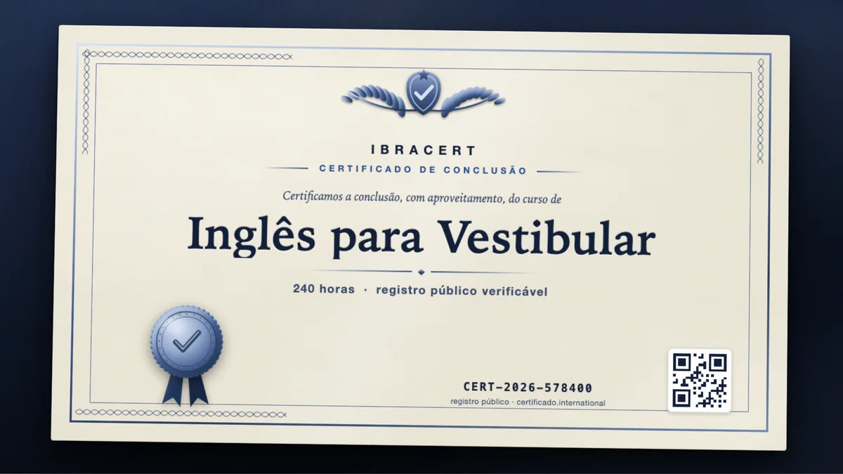 Capa do curso Inglês para Vestibular