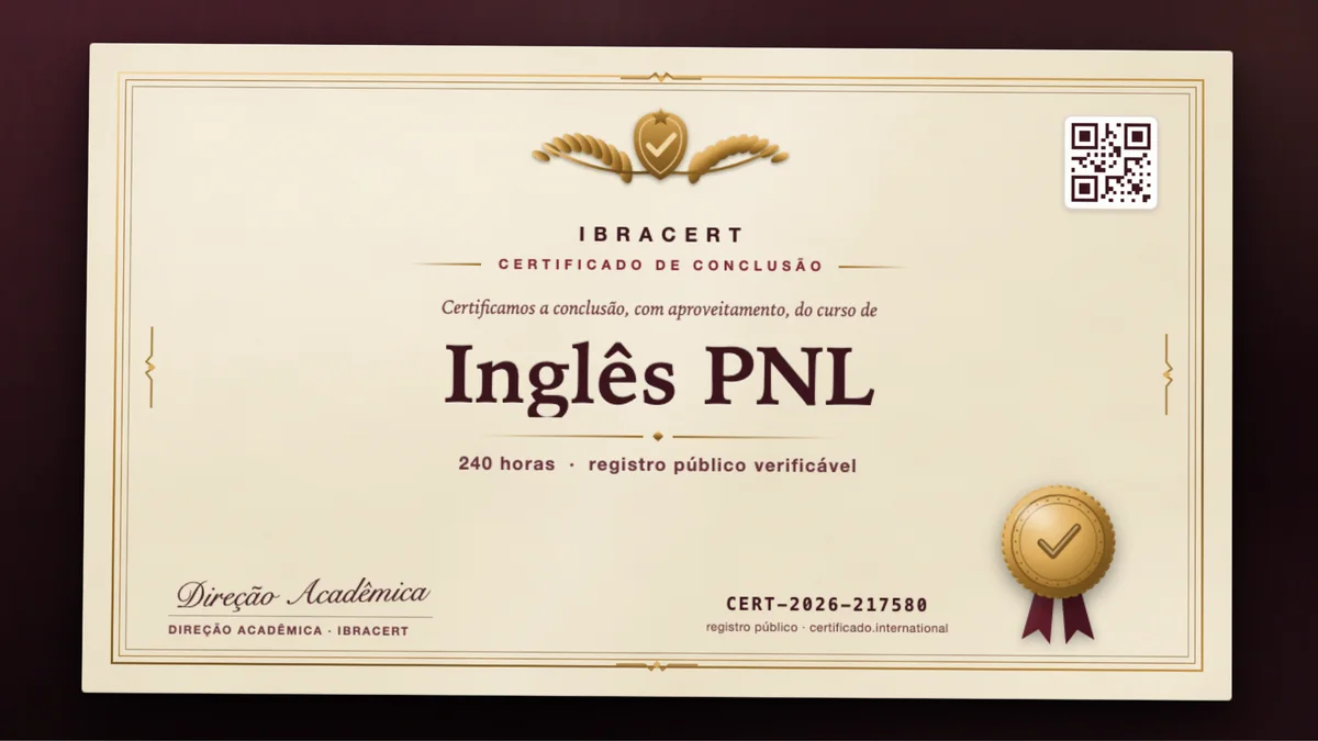 Capa do curso Inglês PNL