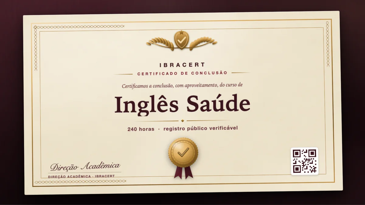 Capa do curso Inglês Saúde
