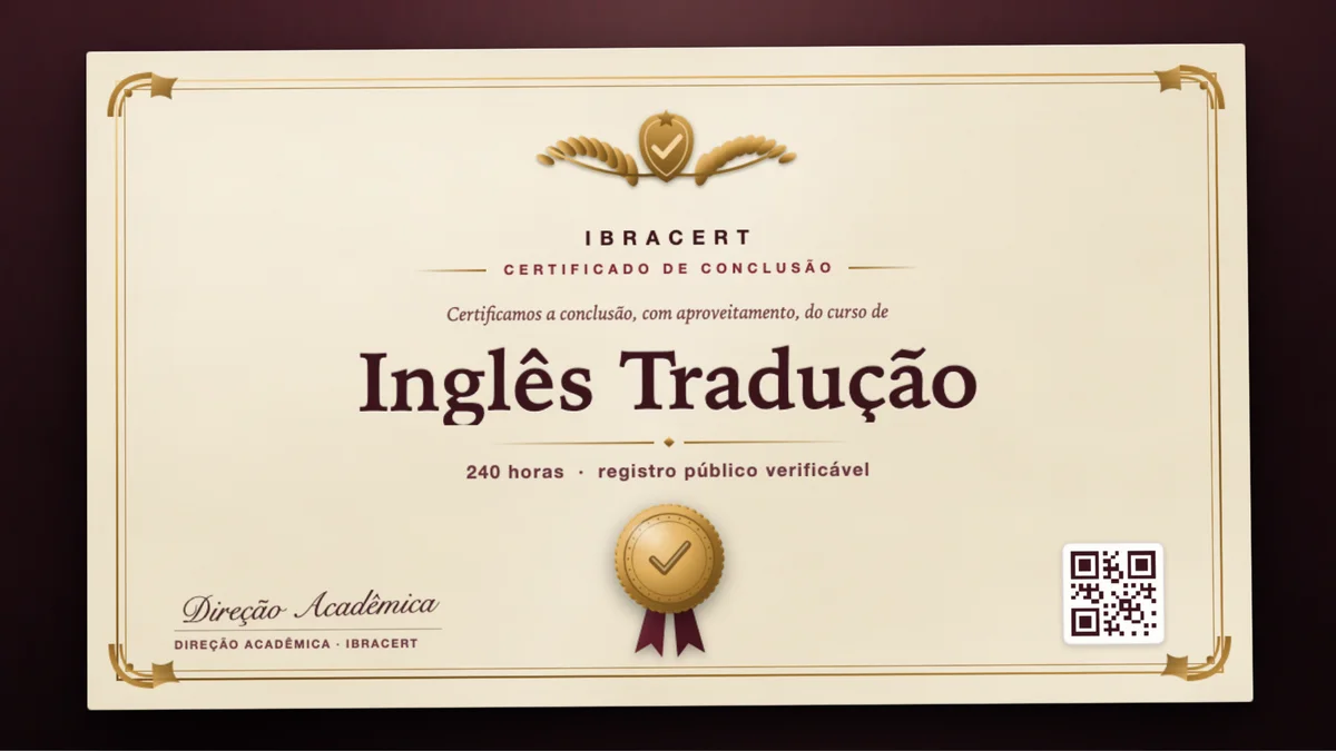 Capa do curso Inglês Tradução