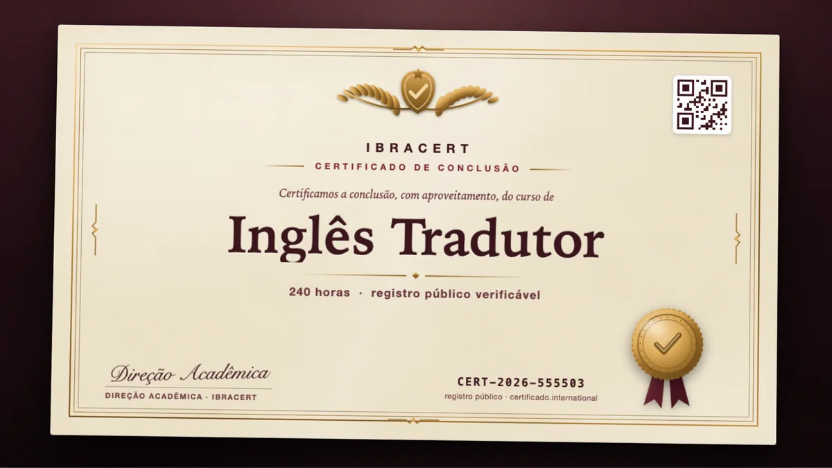 Capa do curso Inglês Tradutor