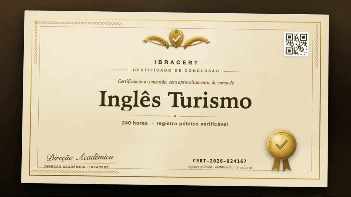 Capa do curso Inglês Turismo