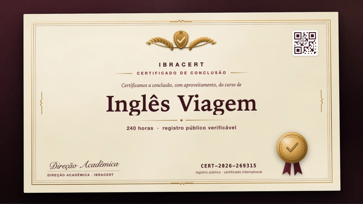 Capa do curso Inglês Viagem