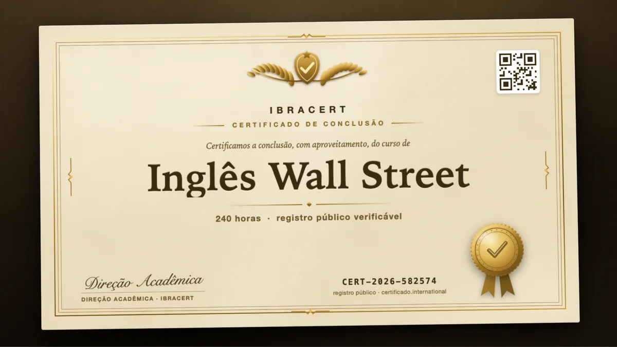 Capa do curso Inglês Wall Street