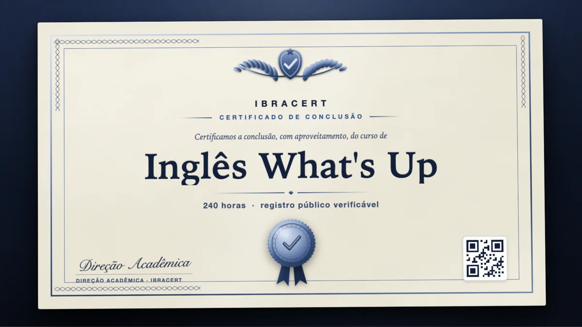 Capa do curso Inglês What's Up