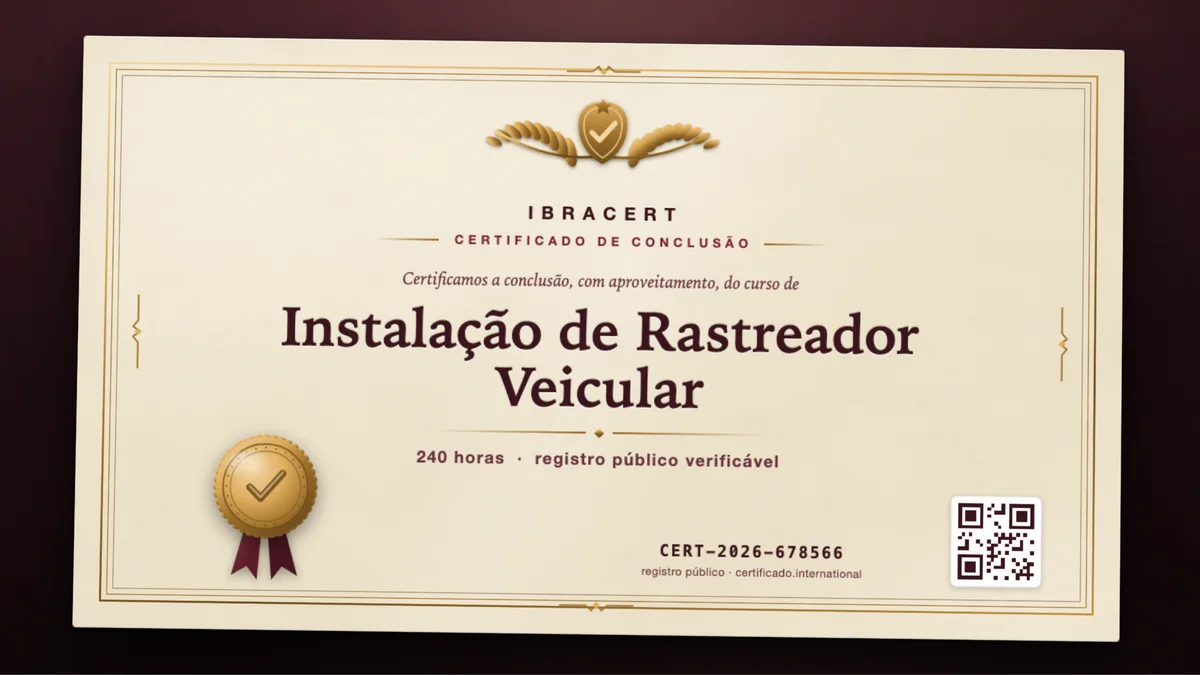 Capa do curso Instalacao de Rastreador Veicular