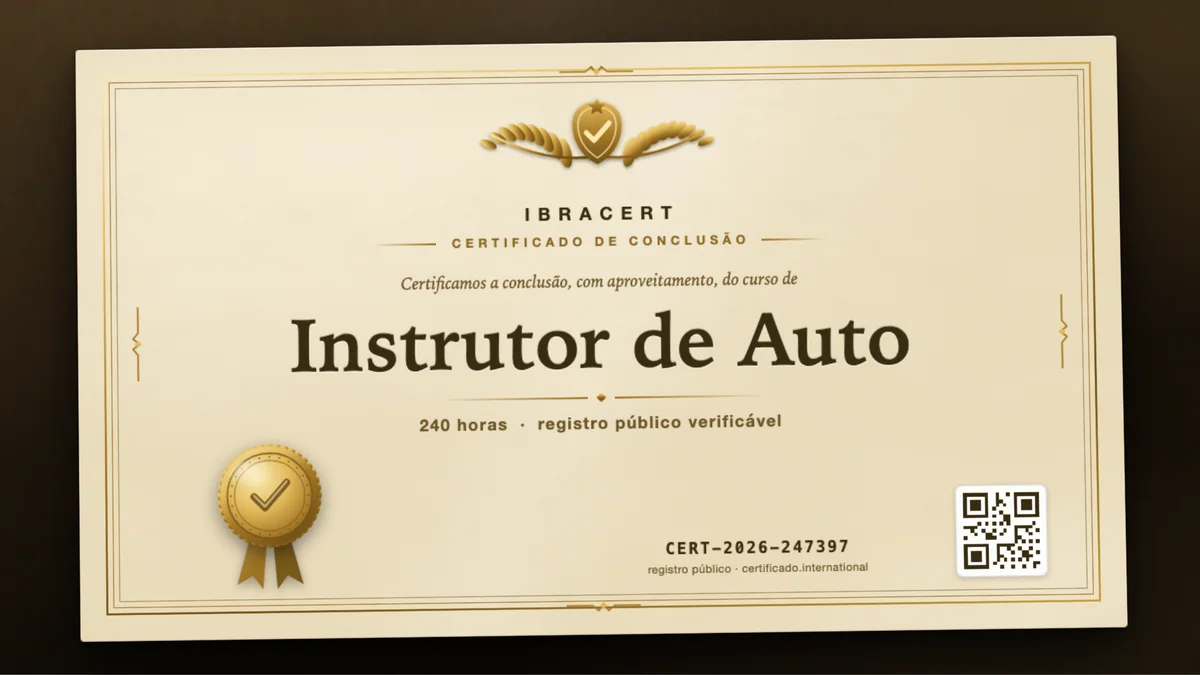 Capa do curso Instrutor de Auto