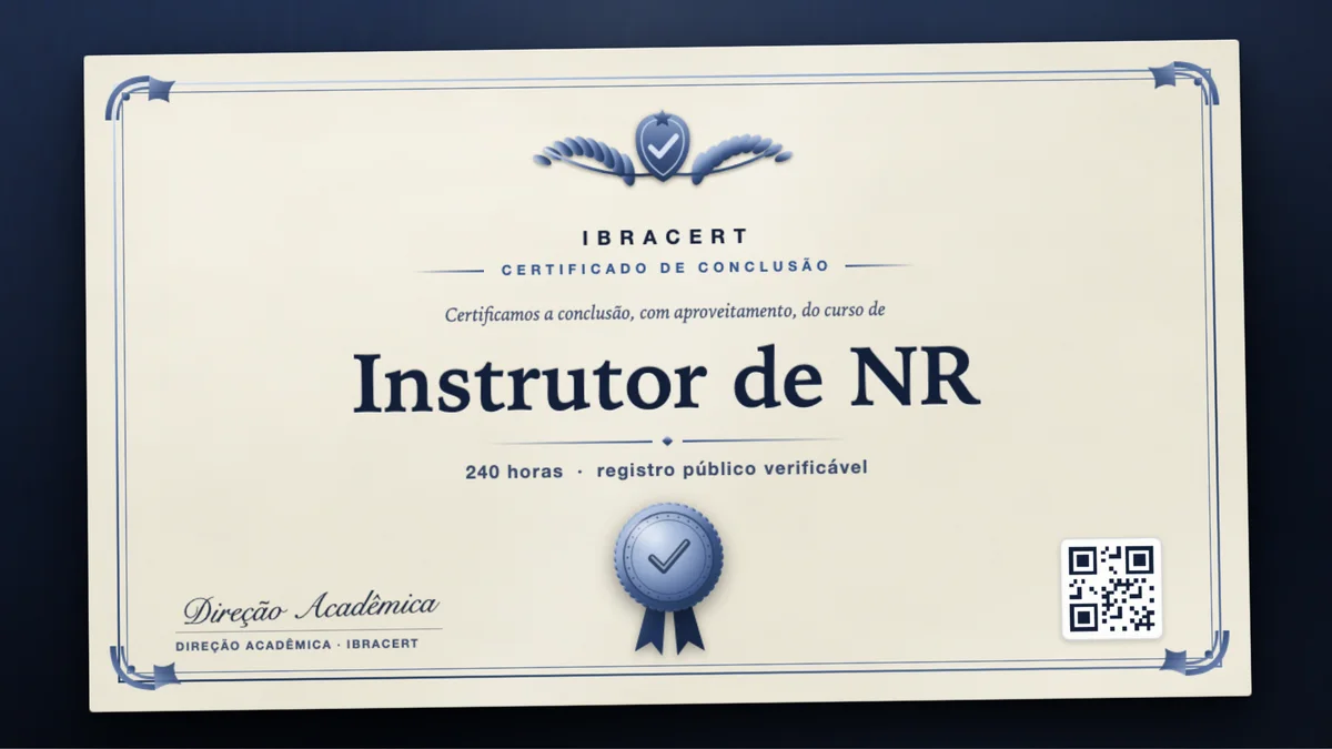 Capa do curso Instrutor de NR