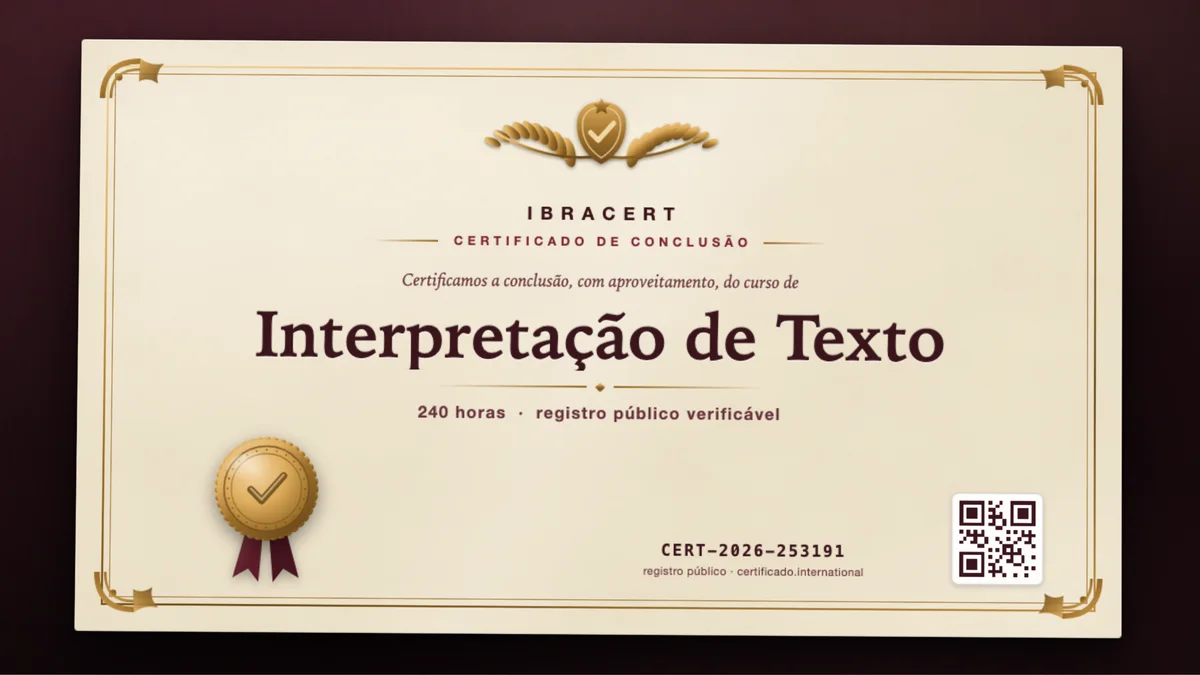 Capa do curso Interpretação de Texto