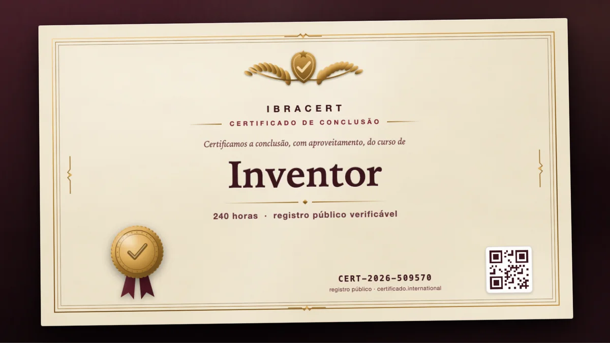 Capa do curso Inventor