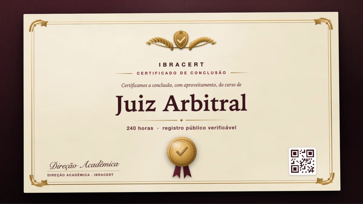 Capa do curso Juiz Arbitral