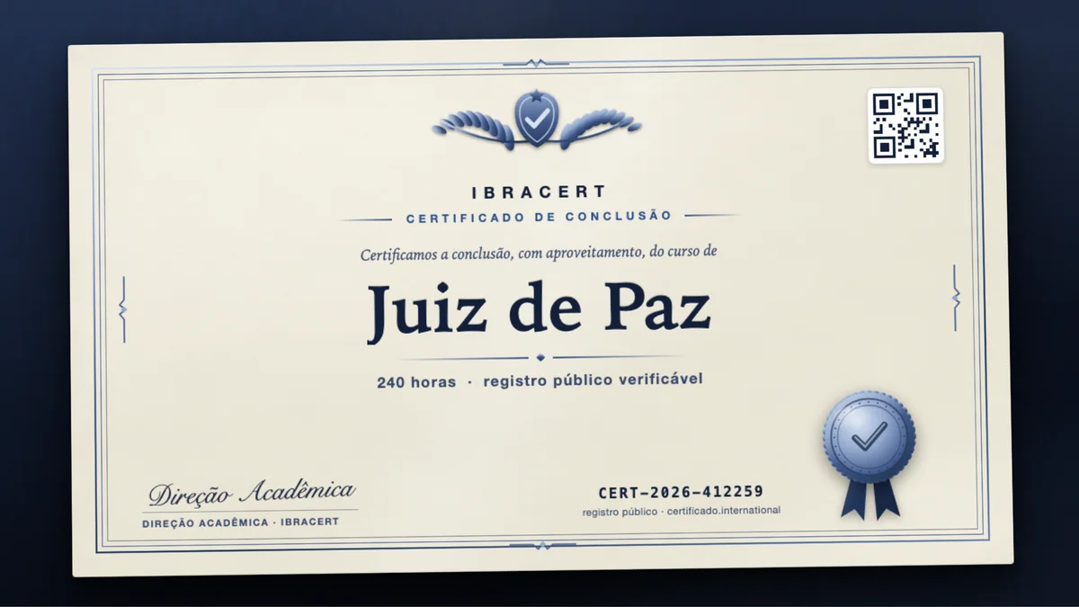 Capa do curso Juiz de Paz