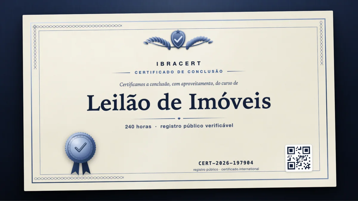 Capa do curso Leilão de Imóveis