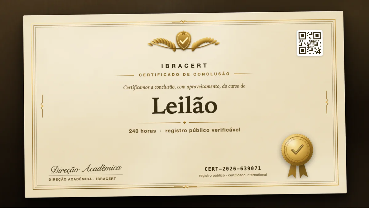 Capa do curso Leilão
