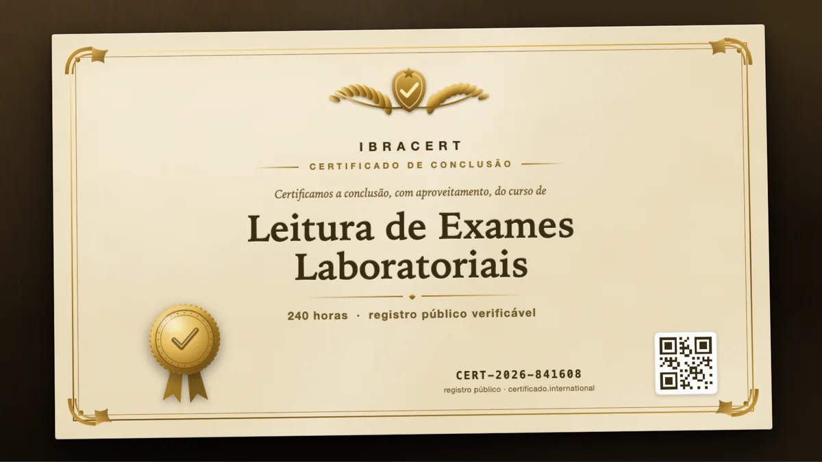 Capa do curso Leitura de Exames Laboratoriais