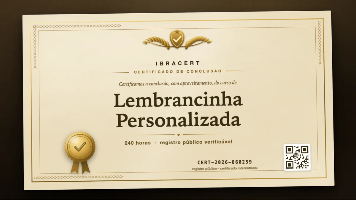 Capa do curso Lembrancinha Personalizada