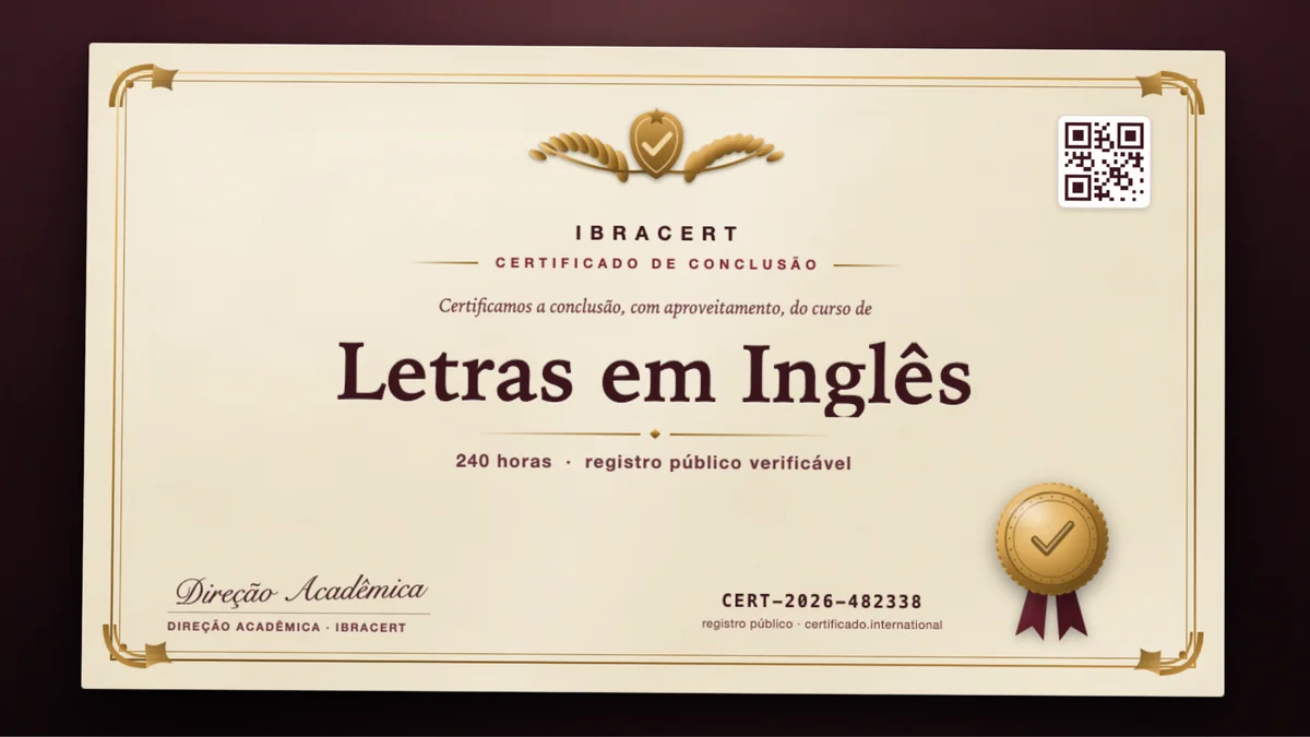 Capa do curso Letras em Inglês