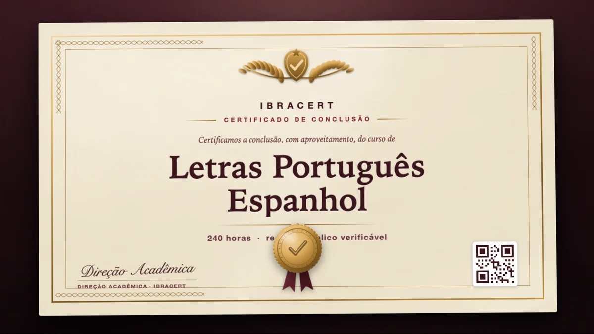 Capa do curso Letras Português Espanhol