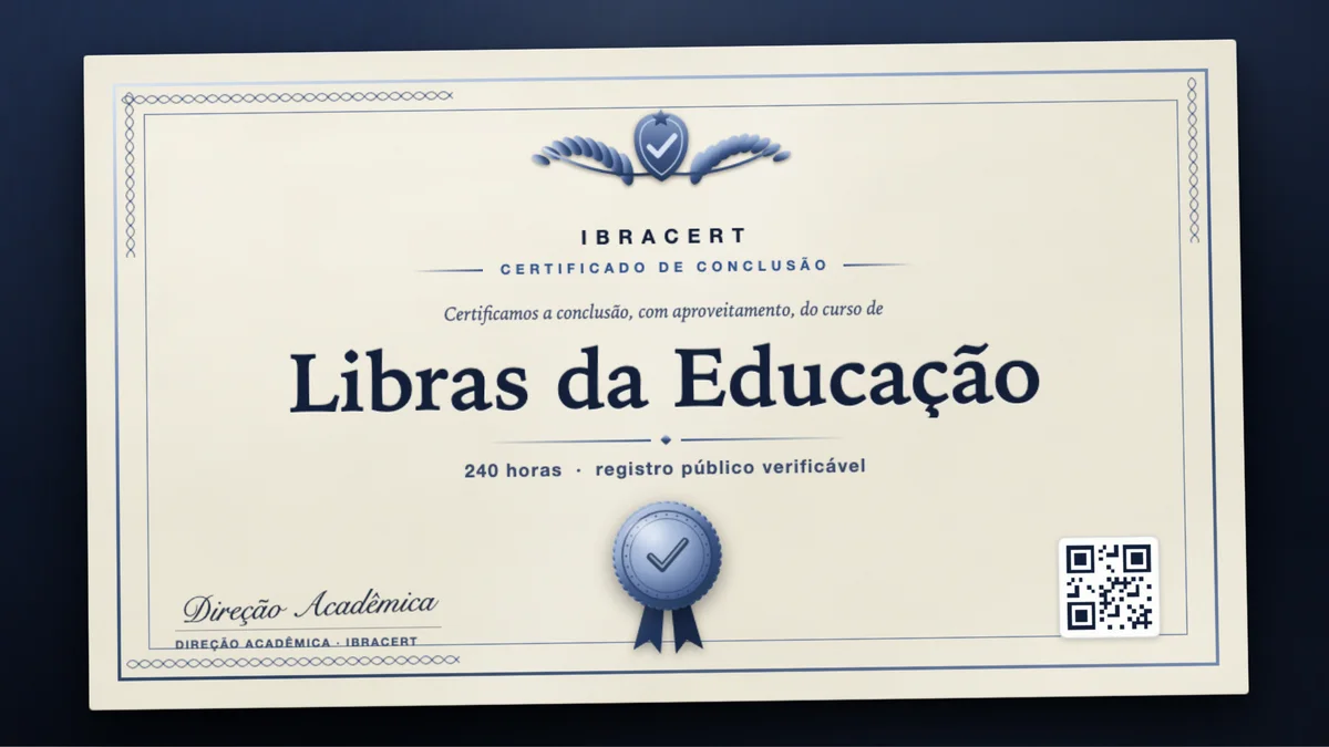 Capa do curso Libras da Educação