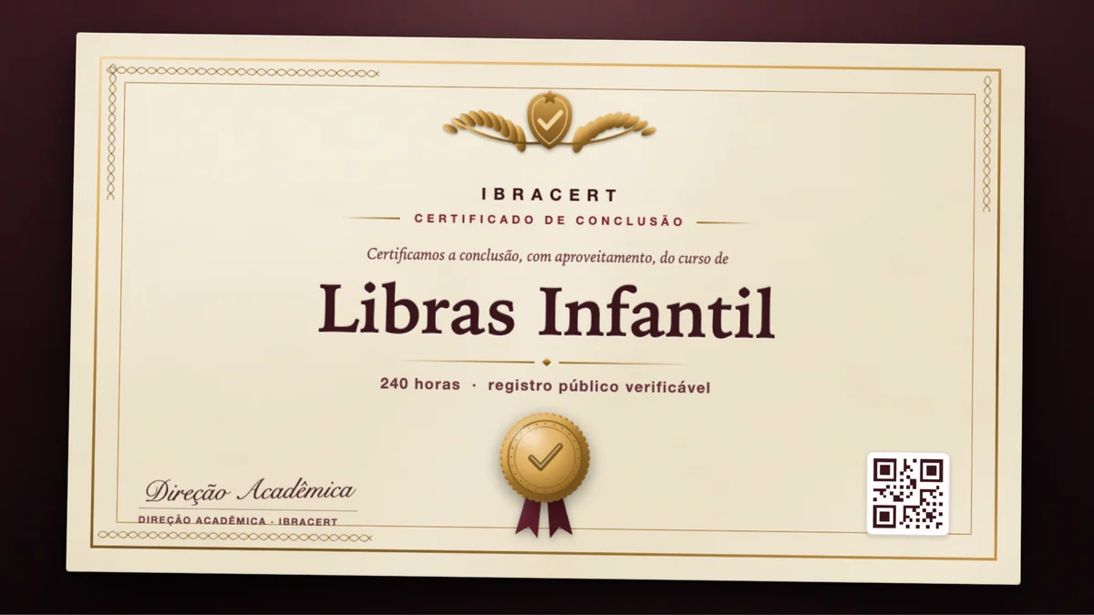 Capa do curso Libras Infantil