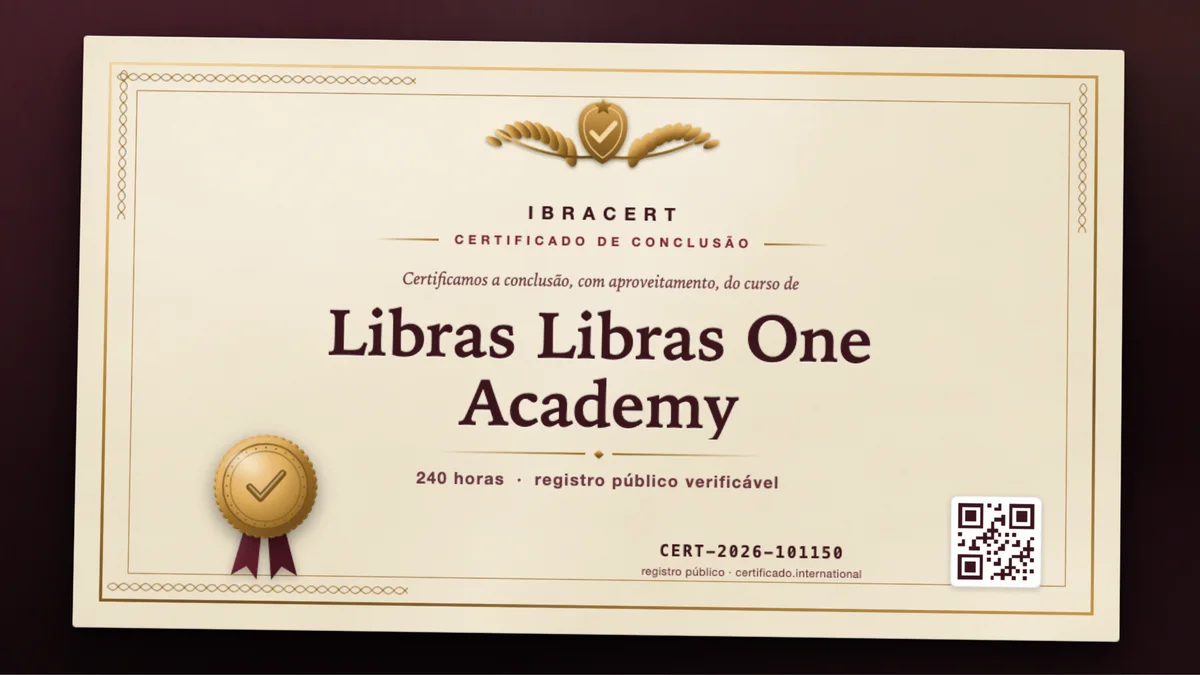 Capa do curso Libras Libras One Academy