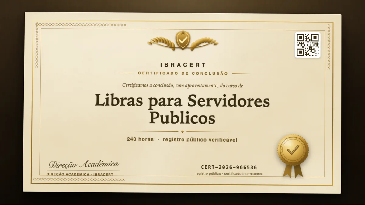 Capa do curso Libras para Servidores Publicos